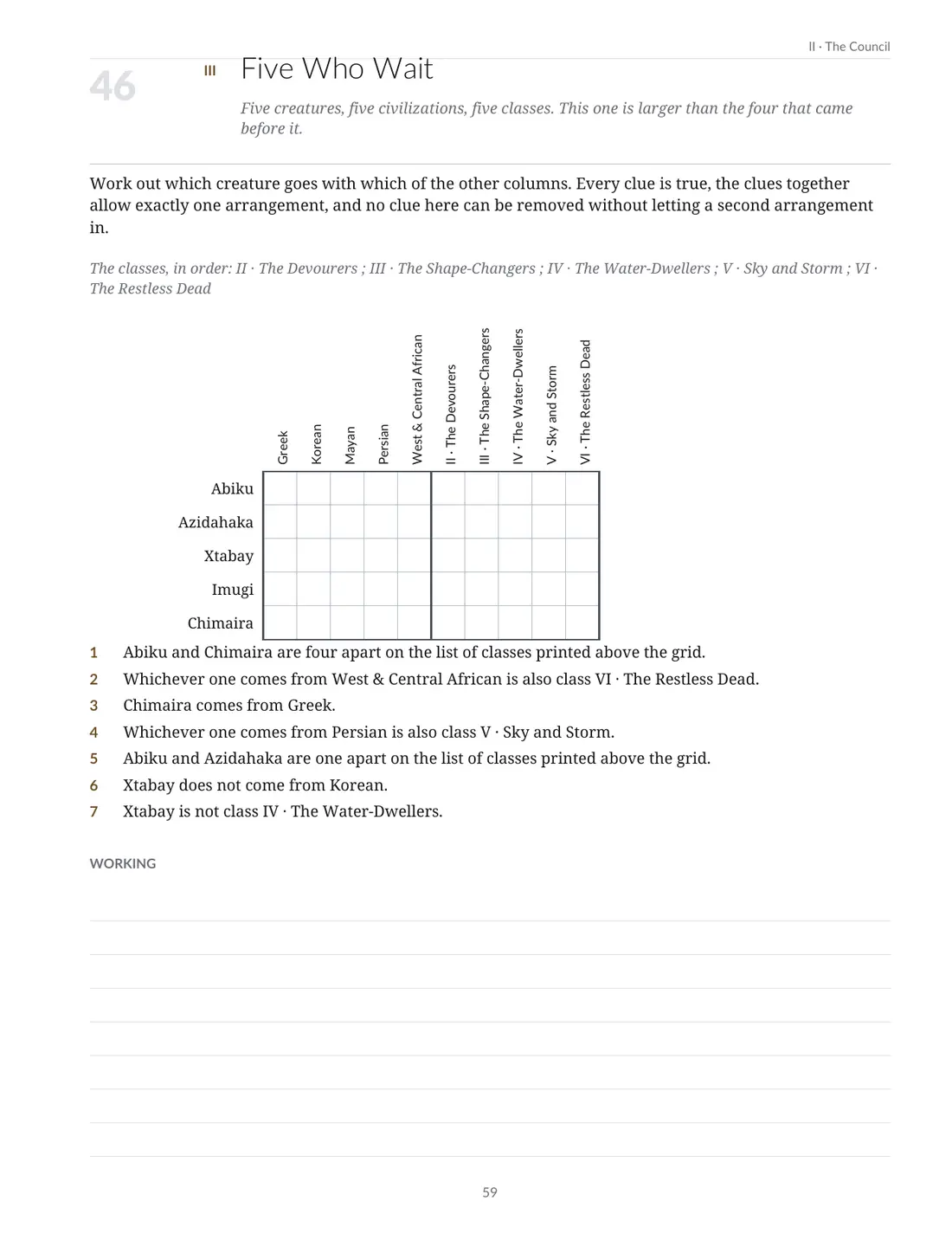 Codex Mythologica: The Puzzle Book — page 59