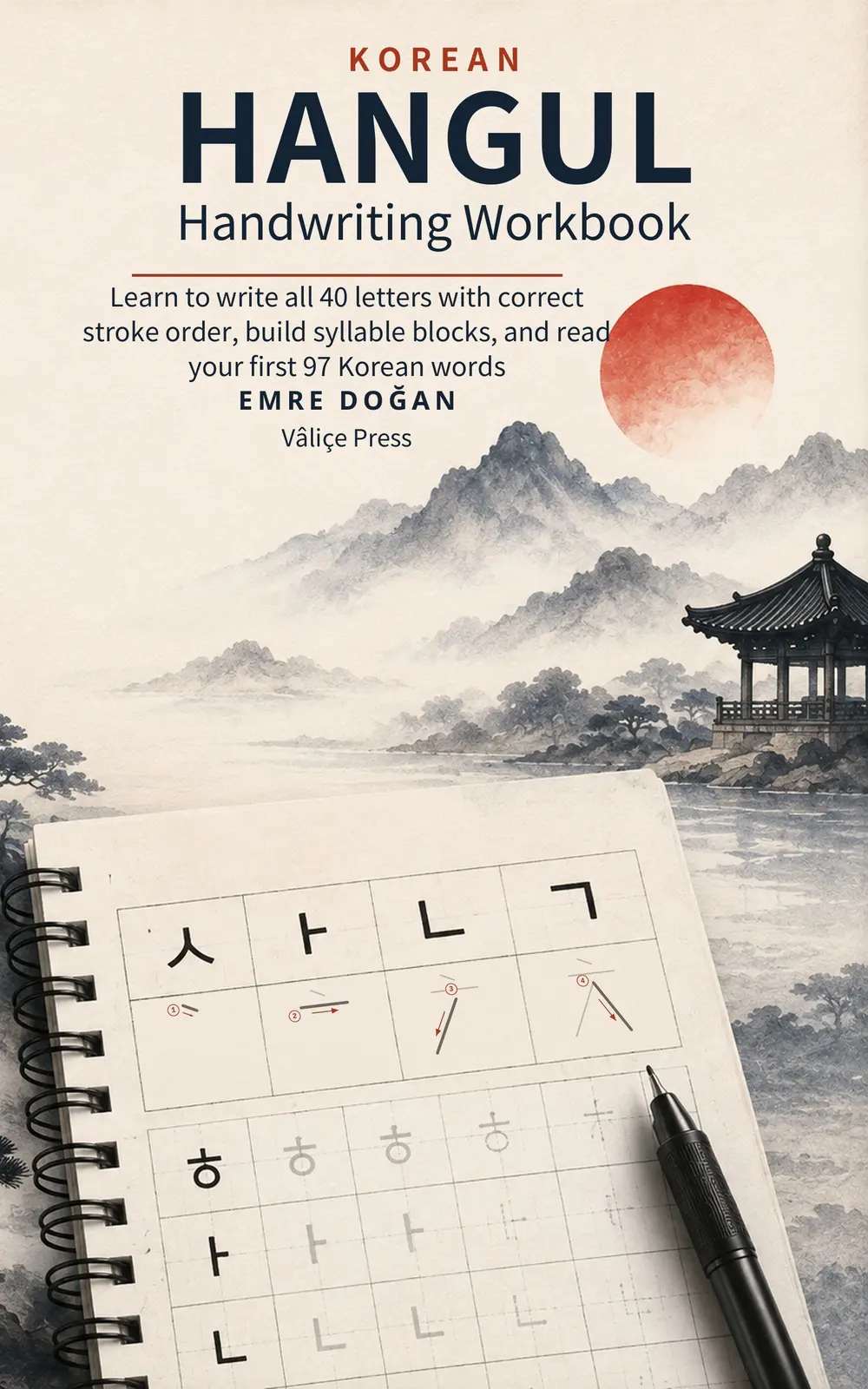 Cover of Korean Hangul Handwriting Workbook