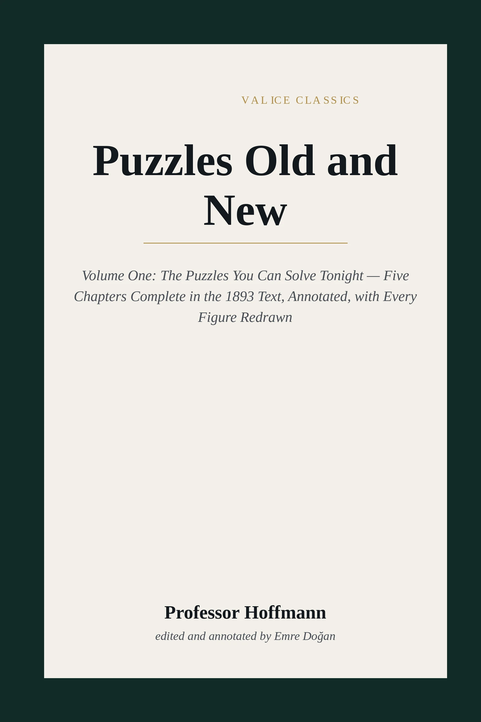 Cover of Puzzles Old and New