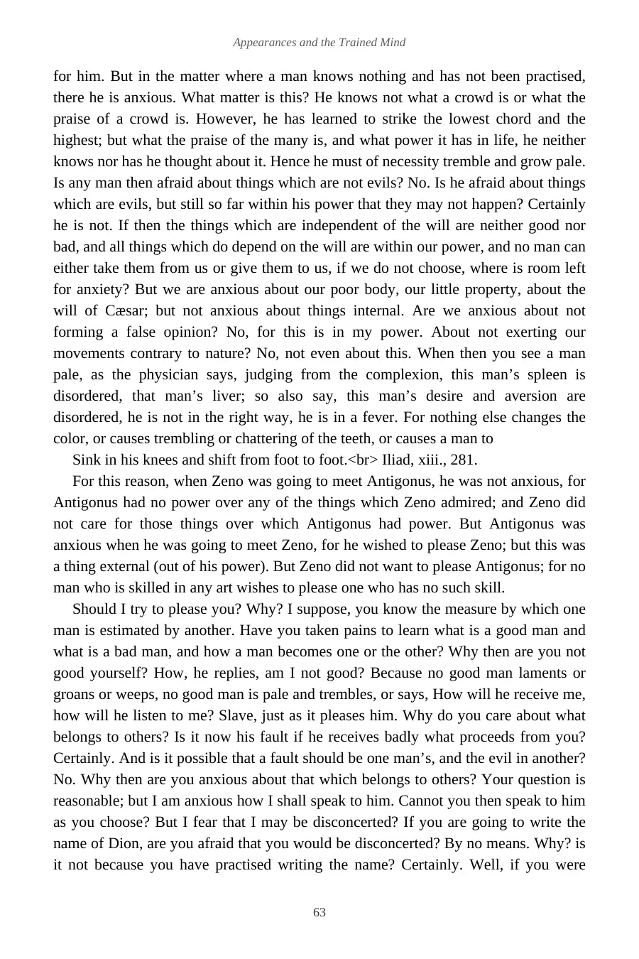Epictetus: The Discourses and Enchiridion — page 63